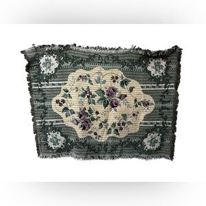 Tracy Porter Green and Cream Floral Tapestry Cover